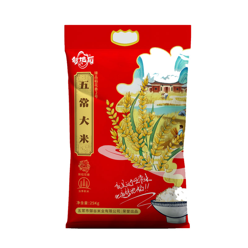 够地道 稻花香米 25kg 红色编织袋 